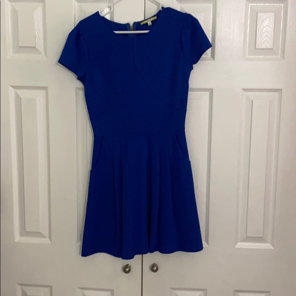 Royal blue mini dress